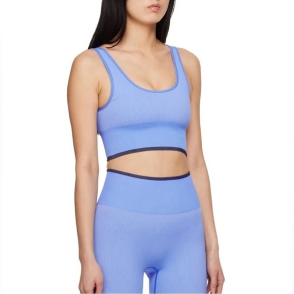 NWT Outdoor Voices Seamless Rib Longline Bra in Nebula - Picture 3 of 3